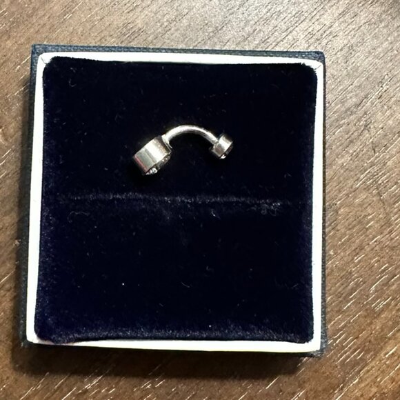 Maria Tash Naval Solitaire Plain Bezel White Gold 14k with CZ - Picture 4 of 5